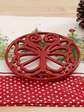 Last One! 🌺 2015 Pioneer Woman Timeless Treasures Butterfly Cast Iron Trivet